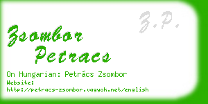 zsombor petracs business card